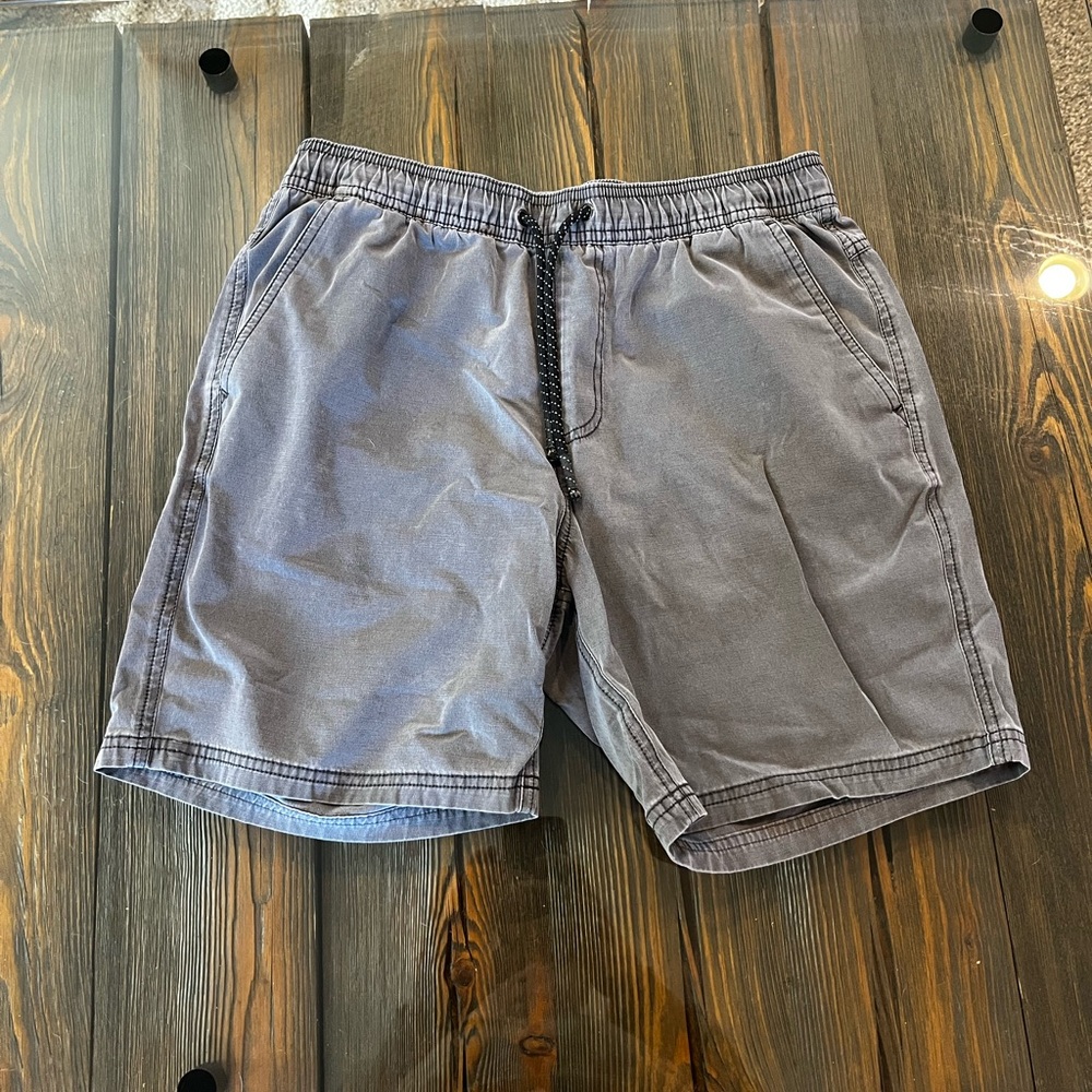 Gray Casual Drawstring Shorts